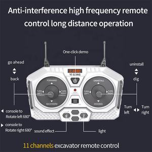 Samtoycn 11CH 1:20 RC <span class=keywords><strong>JCB</strong></span> Excavatrice <span class=keywords><strong>Jouet</strong></span> de Construction Camion Monstre RC Grue Camion en Alliage Métallique Télécommandé - Product Image 4