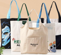 Sac fourre-tout en toile de coton réutilisable et écologique, personnalisable avec logo, faible MOQ, multi-poches, idéal pour le quotidien