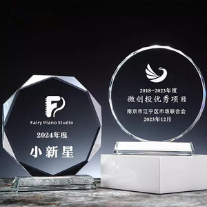 定制雕刻八角形水晶奖杯，用于同学聚会和周年纪念活动 - Product Image 2