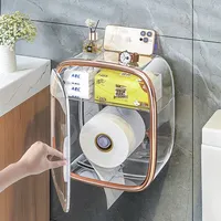 Boîte à mouchoirs murale Xing You Modèle 6002, sans perçage, étanche, en plastique, style nordique, support de rangement pour papier toilette