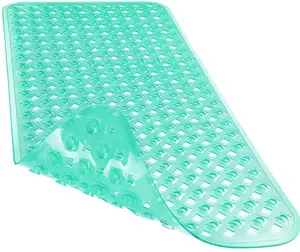 Bathroom non slip transparent PVC floor mat home bath mat with suction cup floor mat