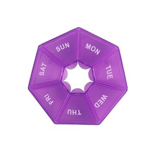 Plastic 7 Compartment Medicine Weekly <b>Pill</b> Box <b>Storage</b> <b>Case</b> - Product Image 6