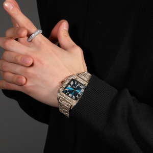 Moissanite Watch Making Pass Diamond <strong>Tester</strong> Vvs Price Per <strong>Carat</strong> Moissanite Diamond Watch for Men - Product Image 3