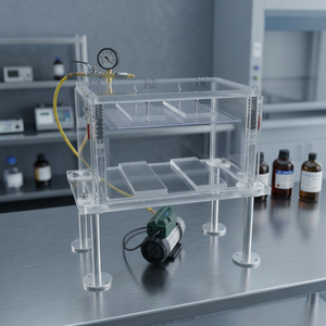 Cube de chambre à vide acrylique de laboratoire de haute qualité pour pompes modèle de technologie d'ingénierie BURHANI BETAVCC01 Garantie 1 an en acier inoxydable - Product Image 2
