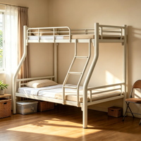 Lit superposé en métal moderne et durable pour adultes et enfants, design gain de place pour chambre à coucher, salon, hôtel, école