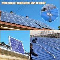 Système de montage solaire pour toit métallique, pieds en L, avec boulon de suspension