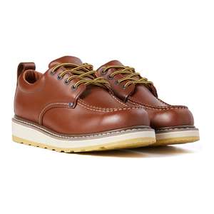 Chaussures de travail confortables pour hommes <span class=keywords><strong>DieHard</strong></span> 82994, en cuir pleine fleur de 4 pouces, à bout souple, à lacets, avec embout en mocassin et semelle antidérapante, pour l'industrie et l'usine - Product Image 2