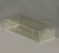 Boîte de transport en plastique transparent avec poignée pour offrir des cadeaux