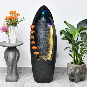 Feng Shui Ball Fountain <b>Ornament</b> Electric With Backlight Irregular Shape For Home Office Study Entryway Decoration - Product Image 1