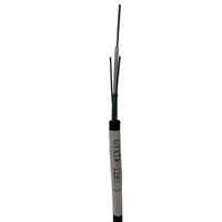 Cable de Fibra Óptica Monomodo para Exteriores GYXTW, Cubierta de PE Negra, Conductor de Cobre Sólido, 4 Conductores, Diseño de Tubo Central, Aéreo