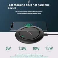 Fabricant de gros 15W Fast Universal Mini Desk Transmitter Charge à induction pour téléphone avec écouteur à fonction PD à port Type-C