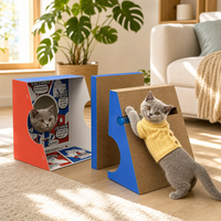 Lit de repos pour chat en carton ondulé de luxe moderne, assemblage rapide, pour la décoration de la maison et le repos des chats