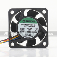 Kipas Pendingin Sunon 5V 24V 48V DC 12V 2.9W AC EC 4015 40X40X15MM 4CM Tenang Inverter Double Ball 4-kabel PSD1204PHB1-A Baru Asli