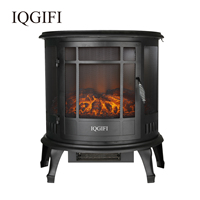 Cheminée électrique IQGIFI, poêle chauffant autonome, 1500W, construction métallique, thermostat réglable, télécommande, protection contre la surchauffe