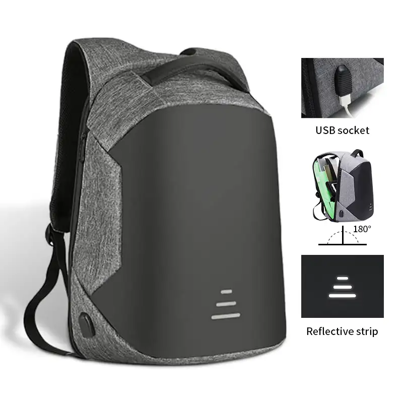 Custom logo mochila escolar office bagpack waterproof smart back pack usb charge anti theft school backpack laptop bag for men