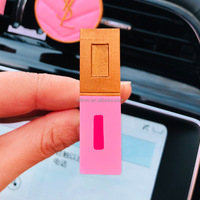 Diffuseur de parfum pour voiture en plastique solide, motif Lèvres Rouges Diamant, fixation sur grille d'aération, évaporation naturelle, intérieur tendance