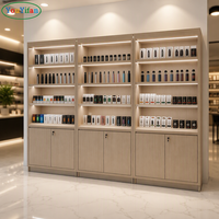 Meuble de rangement moderne en bois éclairé par LED pour cigarettes, vitrine en verre trempé pour magasin de tabac et comptoir de présentation pour centre commercial et boutique
