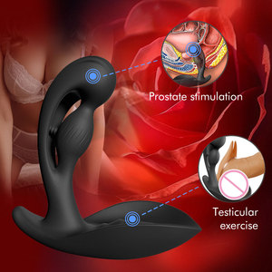 Wholesale Sex Toys Remote Control Anal Butt <strong>Plug</strong> Liquid Silicone Masturbators 2 <strong>in</strong> 1 <strong>Vibrators</strong> - Product Image 4