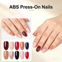 Uñas Postizas XL Coffin French Tip, Puntas de Uñas Falsas de ABS Premium, Paquete al por Mayor para Salón y Arte de Uñas DIY