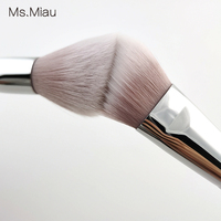 Premium profesyonel Ms.Miau beyaz keçi saç alman sentetik elyaf 6-Piece makyaj fırçası Set özelleştirilebilir kıllar alüminyum