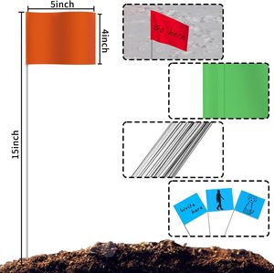 <span class=keywords><strong>Mini</strong></span> banderas de PVC personalizadas de 4x5 pulgadas, banderas de césped de alambre de patio pequeño, marcadores, banderas de riego de paisaje para uso automotriz - Product Image 2