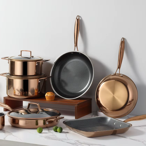 Le petit bonheur de votre cuisine : <span class=keywords><strong>Casserole</strong></span> facile à nettoyer |   Chauffage uniforme à 3 couches pour une cuisine joyeuse sur tous les types de cuisinières - Product Image 1