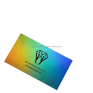 Custom Holographic Business Card Offset Printed with Laser Silver Finish Made From Art <b>Paper</b> Coated Cardboard for Packing Use - Product Image 1