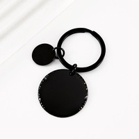 Porte-clés vierge en acier inoxydable finition miroir 30mm rond, gravure laser, impression UV, cadeau d'entreprise, vente en gros
