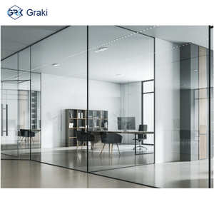 Graki 全景无框玻璃隔断墙-现代设计耐用且隔音的商业办公家具 - Product Image 3