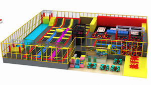 Équipement de parc de trampoline en plastique coloré de 800 mètres carrés, murs <span class=keywords><strong>d</strong></span>'<span class=keywords><strong>escalade</strong></span>, blocs de construction, usage intérieur, garantie de 3 ans, vente en gros - Product Image 2