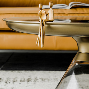 Muebles convertibles modernos de lujo a la venta, nuevo juego de mesa de té de cristal y mesa de centro de mármol para comedor o sala de estar de boda - Product Image 2