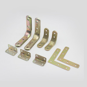 Cold Rolled Steel Right Angle Bracket Color Plated Furniture Connector For <b>Wardrobe</b> Shelf Support - Product Image 2