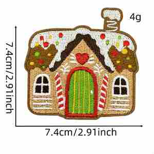 Accessoires thermocollants adhésifs à chaud : Écussons brodés de Noël à motifs de dessins animés, badges cadeaux de fêtes pour la décoration de vêtements et de chapeaux - Product Image 3