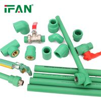 IFAN vente en gros plastique vert PPR égal 20mm-110mm coude à douille PPR tuyau et raccords pour l'eau