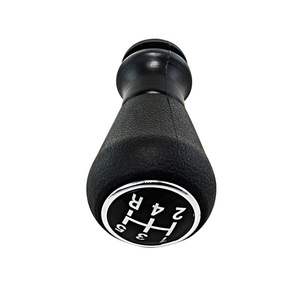 Poyracing – pommeau de levier de vitesse manuel à 5 vitesses, en cuir noir, pour Peugeot 206 207 208 307 308 408 508 301 - Product Image 4