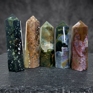Chrysocolla QUARTZ Tower Obelisk สำหรับการรักษาเรกิและฮวงจุ้ยงานฝีมือคริสตัลโบราณ - Product Image 2