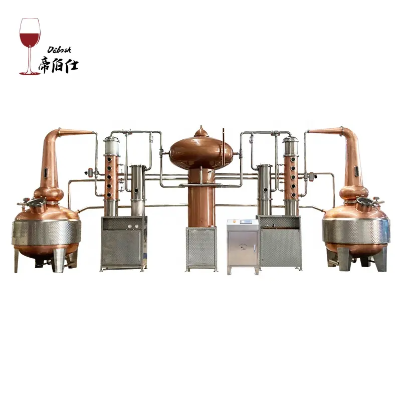 Equipo de destilación totalmente automático, alambiques de cobre artesanales, maquinaria de destilación, máquina de destilación de whisky, Ginebra y Brandy
