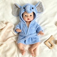 MSYO Poupée Reborn en Silicone Personnalisée de 16 Pouces, Barboteuse à Capuche avec Oreilles d'Animaux, Cadeau de Compagnie pour Enfants