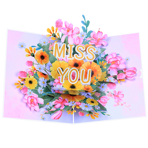 Cartes de voeux pop-up 3D Miss You <span class=keywords><strong>en</strong></span> papier pour toutes occasions <span class=keywords><strong>en</strong></span> <span class=keywords><strong>ligne</strong></span> merci Vente <span class=keywords><strong>en</strong></span> gros Nouveau Design - Product Image 1