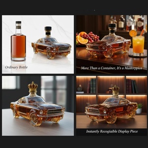 Decantador de Whisky con Forma de Coche de Policía Explosivo, Botella de Vidrio con Diseño 3D Creativo de Coche - Product Image 6