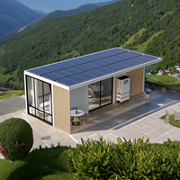 Maisons préfabriquées de luxe en conteneurs, kits de cabines capsules, 3 chambres, extensibles, en panneaux sandwich d'acier, système solaire moderne