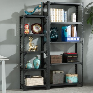 5 katlı çelik raf ev kapasiteli hafif hizmet rafları depo garaj oluklu açı Metal depolama kutusu raf - Product Image 5