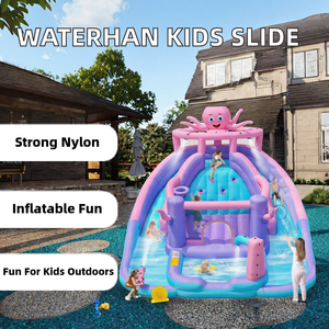 Tobogán Inflable de Nylon con Forma de Pulpo para Niños, Personalizado por Waterhan, Combinación de Piscina y Tobogán, Comercial, Residencial, para Exteriores, Capacidad Máxima - Product Image 2