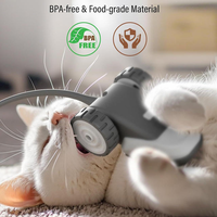 Mainan Kucing Interaktif Penghilang Kebosanan 3 in 1 Fungsional 2 Kecepatan USB Rechargeable Hanging Feather Teaser Automatic Moving Mouse