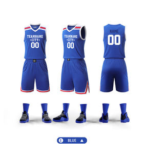 批发便宜时尚运动服全身定制设计热升华印花篮球球衣套装 - Product Image 3