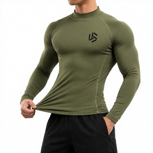 Custom <b>Men's</b> Long Sleeve <b>Compression</b> <b>Shirt</b> Anti-UV Eco-Friendly Breathable Quick Dry Gym Fitness Running Sports Base Layer Rash - Product Image 1