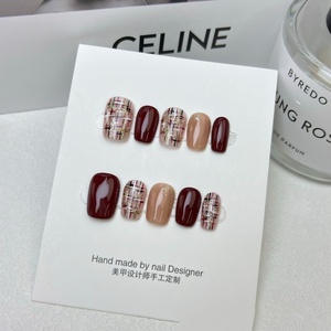 <span class=keywords><strong>Uñas</strong></span> Postizas <span class=keywords><strong>de</strong></span> <span class=keywords><strong>San</strong></span> <span class=keywords><strong>Valentín</strong></span> al por Mayor, 10 Piezas, Rojas, <span class=keywords><strong>Cortas</strong></span>, <span class=keywords><strong>de</strong></span> Cobertura Completa, Hechas a Mano, con Diseño <span class=keywords><strong>de</strong></span> Almendra Cuadrada, para Dedos - Product Image 1