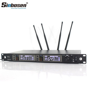 Sin bosen AD-4 Karaoke-System UHF Wireless <span class=keywords><strong>Studio</strong></span> Microphone Professional mit 2 dynamischen Mikrofonen - Product Image 4