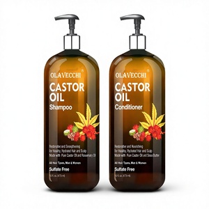 Ensemble Shampooing et Après-Shampooing Crème à l'Huile de Ricin Anti-Pelliculaire Marque Blanche – Restaurateur, Nourrissant, Fortifiant, Sans Sulfate, Unisexe - Product Image 3