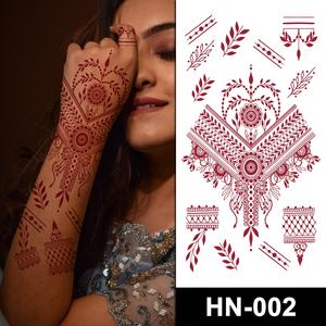 HN 500 Motifs de <span class=keywords><strong>tatouage</strong></span> en papier transfert pour boutique, motif <span class=keywords><strong>dentelle</strong></span> bordeaux sexy et érotique, autocollant de <span class=keywords><strong>tatouage</strong></span> pour <span class=keywords><strong>bras</strong></span> et doigts - Product Image 2